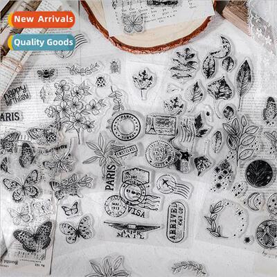 Transparent Silicone Stamps Retro Pie DIY Eco-friendly Stamp
