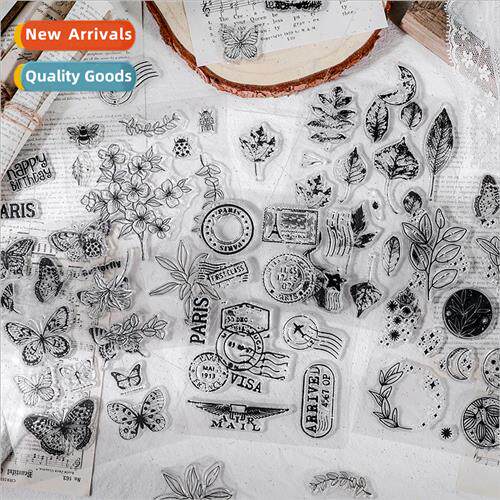 Transparent Silicone Stamps Retro Pie DIY Eco-friendly Stamp