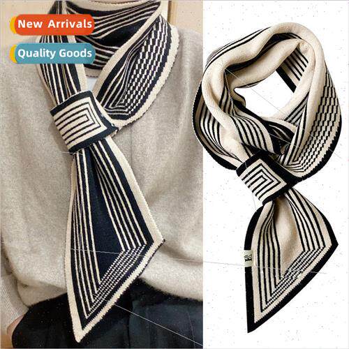 Thousand birds check small scarf female fall winter Korea ve