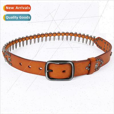 New Bullet Belt Punk Knight Belt Handmade Decorative Belt Ge