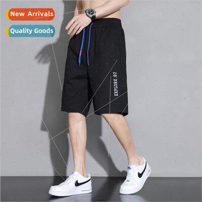Men shorts 2023 summer new tide thin loose outside straight
