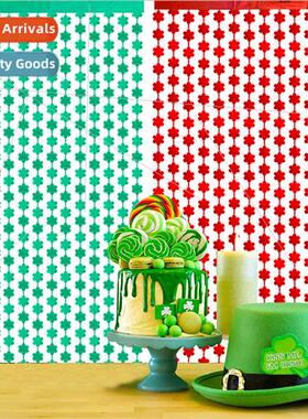 St. Patrick Day Green Rain Curtain Backdrop Decoration Party