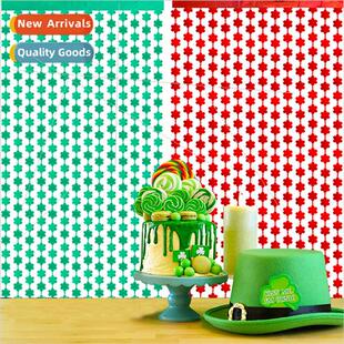 Green Rain Curtain St. Decoration Day Backdrop Party Patrick