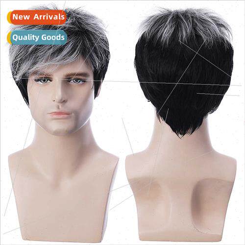 New Europe men fashion chemical fiber head cover silver gray
