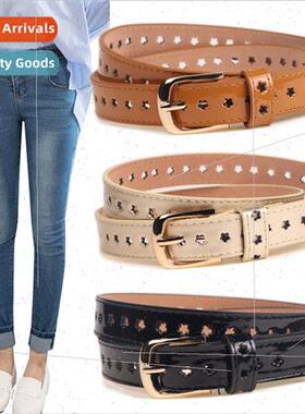 2018 belt women fashion casual simple hundred Korean pin buc