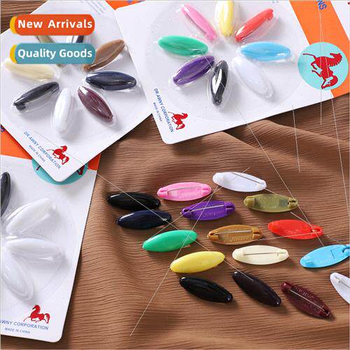 Plastic oval colorful safety pins cover head pins silk scarf