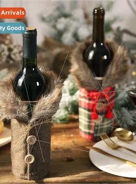 Europe Uned States  Christmas table wine bottle decoration r