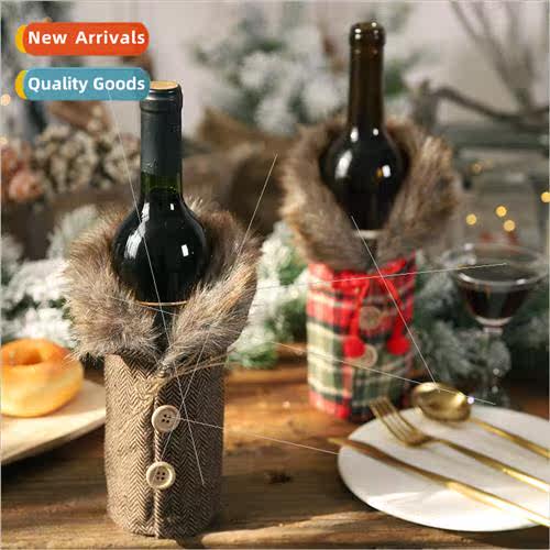 Europe Uned States  Christmas table wine bottle decoration r