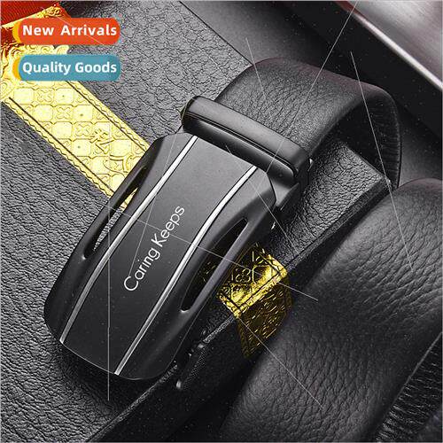 Classic men lychee grain automatic buckle belt Korean fashio