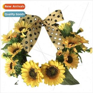 sunflower horn simulation wreath living flower Rustic