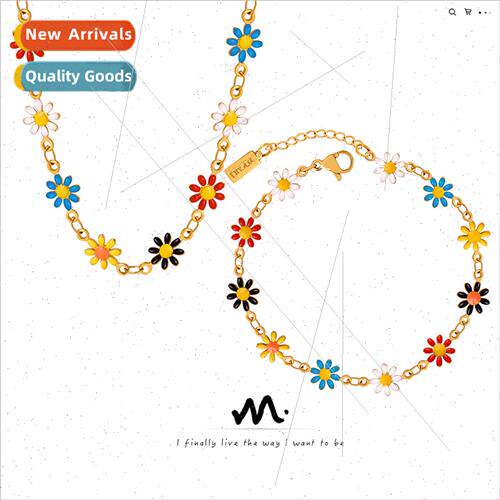 New niche dopamine drip oil daisy chain simple wild tanium s