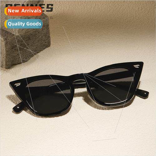 New cat eye sunglasses ins Europe fashion big face thin ultr
