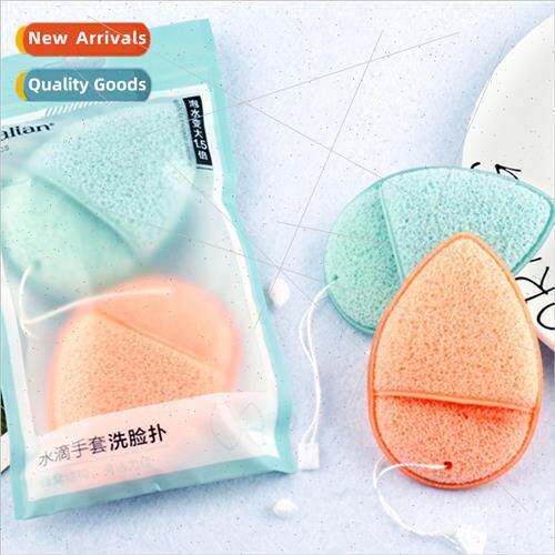 Water Drop Glove Face Wash Puff Makeup Remover Sponge Cleans