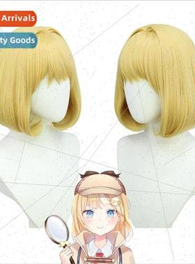 vtuber virtual idol anchor Amelia Watson selfie cos wig ever