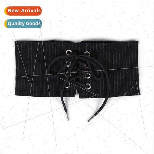 Vintage bow elastic elastic waist tie waistband dress decora