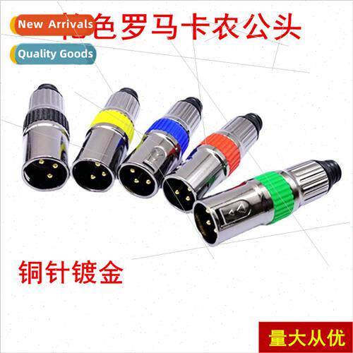 Gunmetal color gold plated Roman Ca head microphone connecto