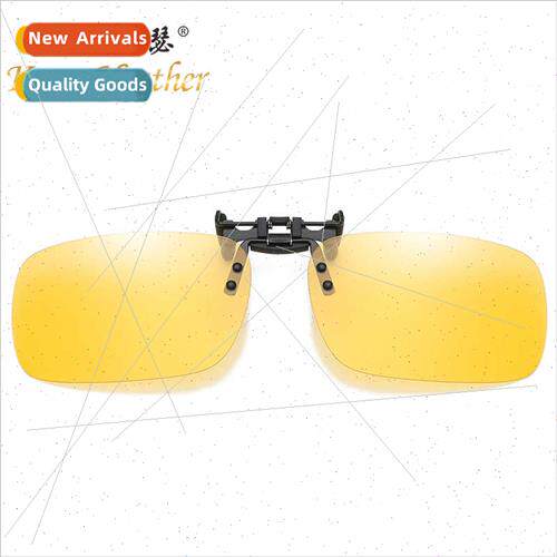 Polarized square clip-on 845 men myopia glasses clip-on day