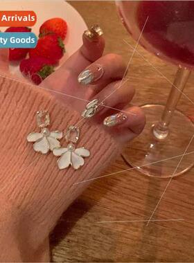 New tide spring atmosphere sense flowers earrings female hun