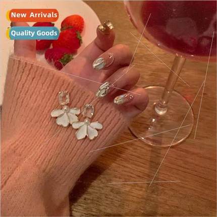 New tide spring atmosphere sense flowers earrings female hun