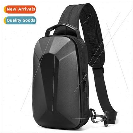 Hard shell chest bag men single shoulder crossbody bag multi