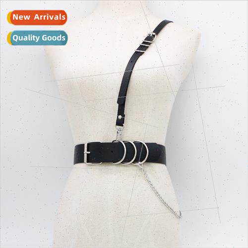 Europe ghtclub Belt Chain Belt Faux Leather Back Belt Belt W