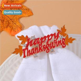 letters English napkin ring nap Europe Thanksgiving creative