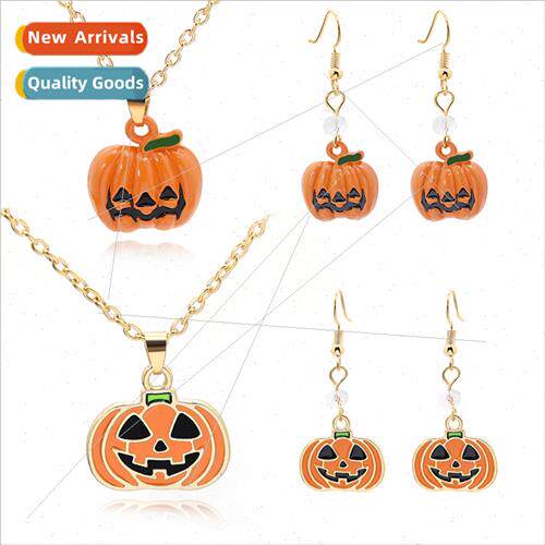 Europe New Halloween stars magic hat pumpkin ghost earrings