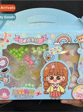 Children play house beading toys threading beads handmade di