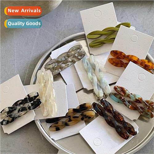 Spring Summer Romantic Acid Vinegar Twist Hair Clip Pair Cli
