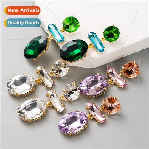 Europe fashion wind jewelry multi-layer splicing geometric e