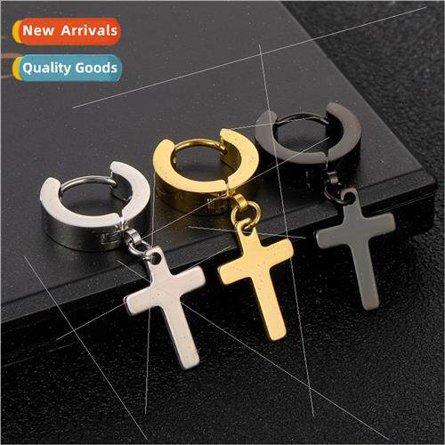 polished cross earrings earrings earrings stainless steel st