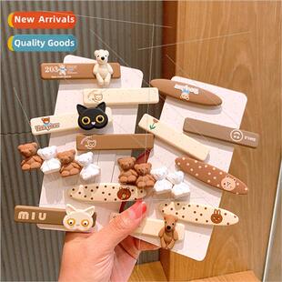 hair clips card cartoon duc girl bear sweet Cute female
