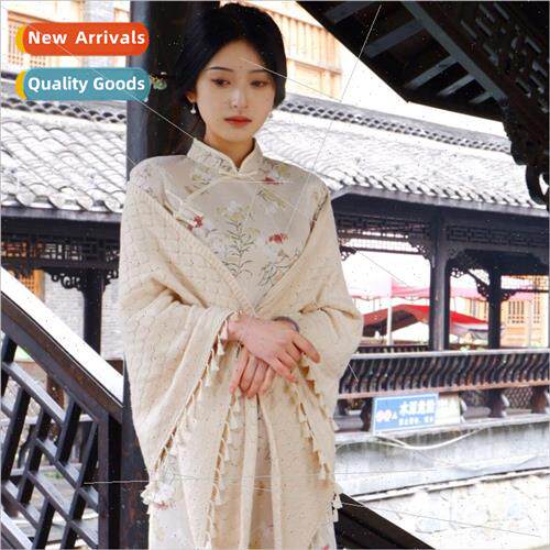 Cheongsam Shawl Spring Autumn Outer Women Knted Fine Woolen