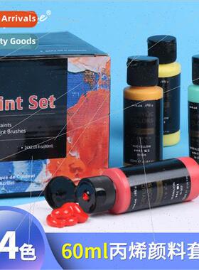 24 colors 60ml acrylic paint set single art painting diy pai
