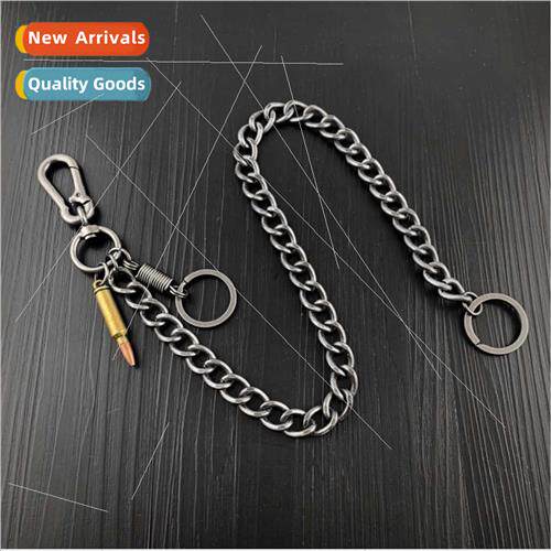 ins Europe circle bead chain hip-hop punk metal ring pants c