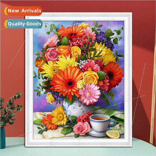 2023 New Cross Stch Modern mple Vase Flower Cross Stch Handm