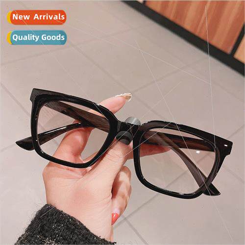 Sunglasses female new large face thin retro square box round