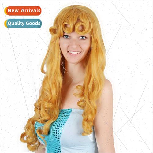 cosplay wig Sleeping Beauty Princess Ellora golden brown lon