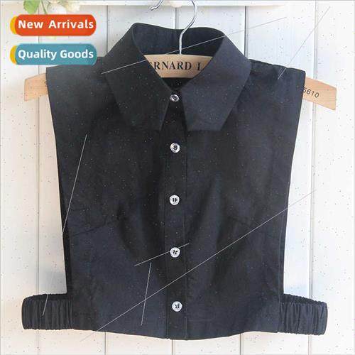 Korea cotton ladies fake collar shirt pointed collar half sh