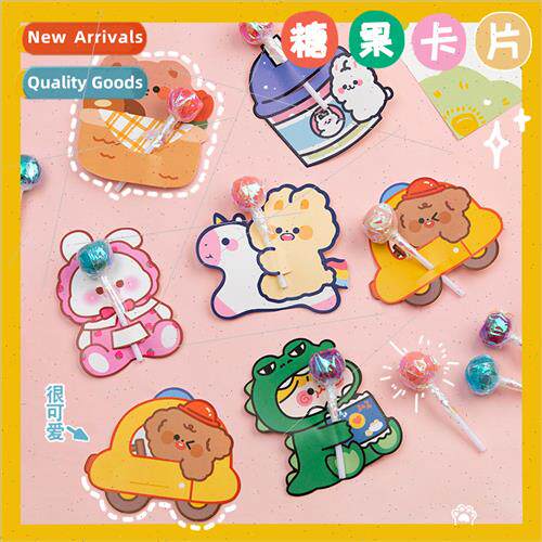 Cartoon Candy Cards School  s Decorative Cards Kids Lollipop
