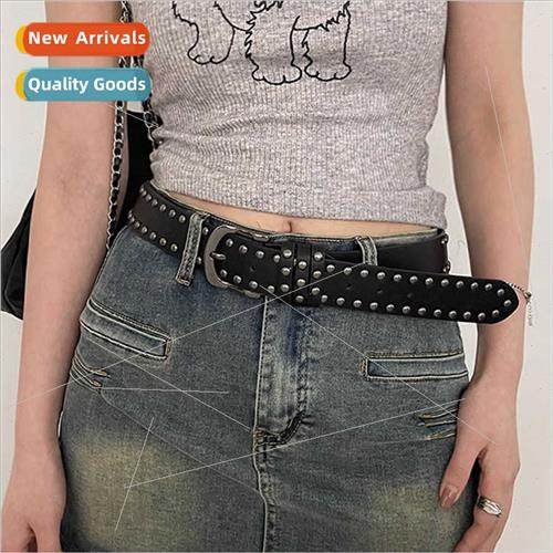 Punk ladies belt y2k Spice Girls fashion Europe nd rivets ca
