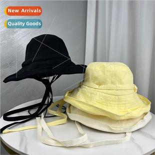 cotton fisherman hat New brim baby large sunscr high