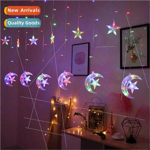 led color lights string big moon star lights creative holida