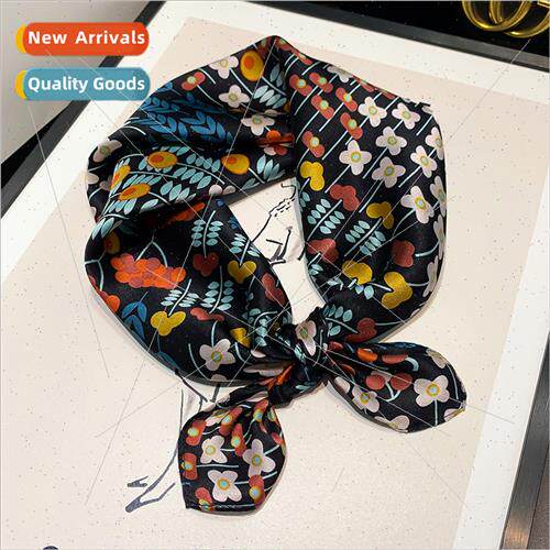 silk mulberry silk scarf warm color yellow leaves hundred 53