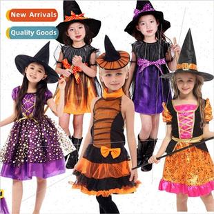 Wch Masquerade Dress Halloween Permance Child Stage Woman