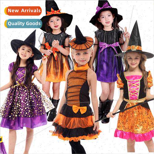 Halloween Woman Child Wch Masquerade Dress Stage Permance Co