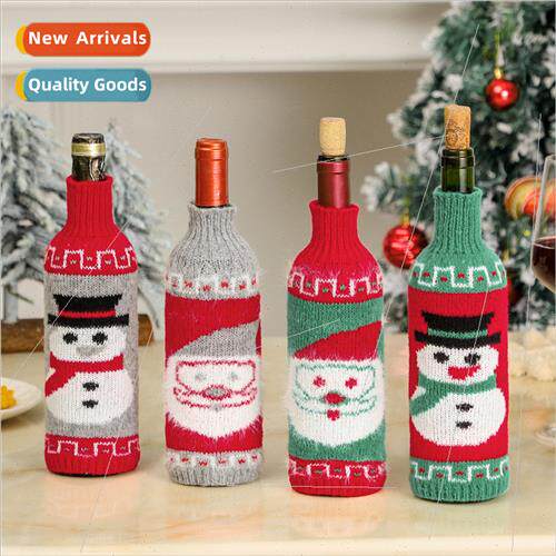 New Creative Christmas Decoration Knted Woolen Wine Bottle B