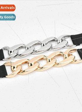 Europe Women Student Decorative Jeans Dress Belt Stchy Elast