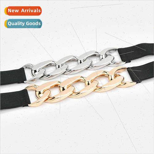 Europe Women Student Decorative Jeans Dress Belt Stchy Elast