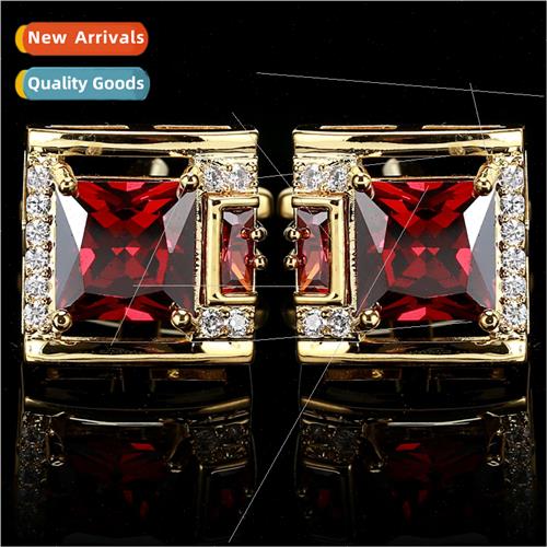 Tough square diamond men cufflinks French shirt su cufflinks